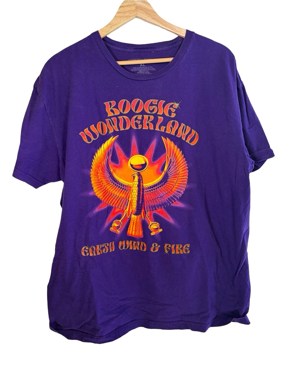 Earth Wind & Fire Purple "Boogie Wonderland" XL 2024 tour Graphic Tee